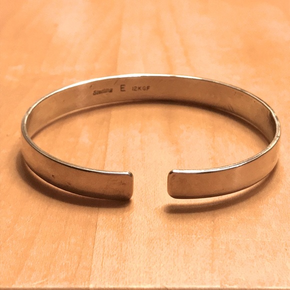 925 SS & Gold Cuff Bracelet - Picture 2 of 5